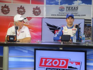 Team Owner Roger Penske and Helio Castroneves 